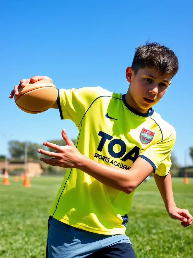 A dynamic image of children and adults participating in a Rugby Olympique de Pantin training session, focusing on skill development and teamwork.